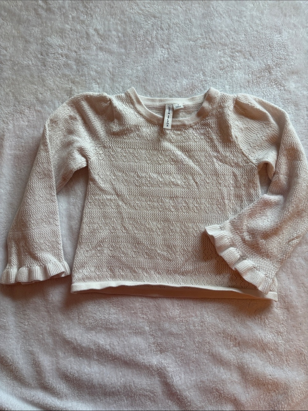Janie and Jack 3T Knit Top with Ruffle Cuffs